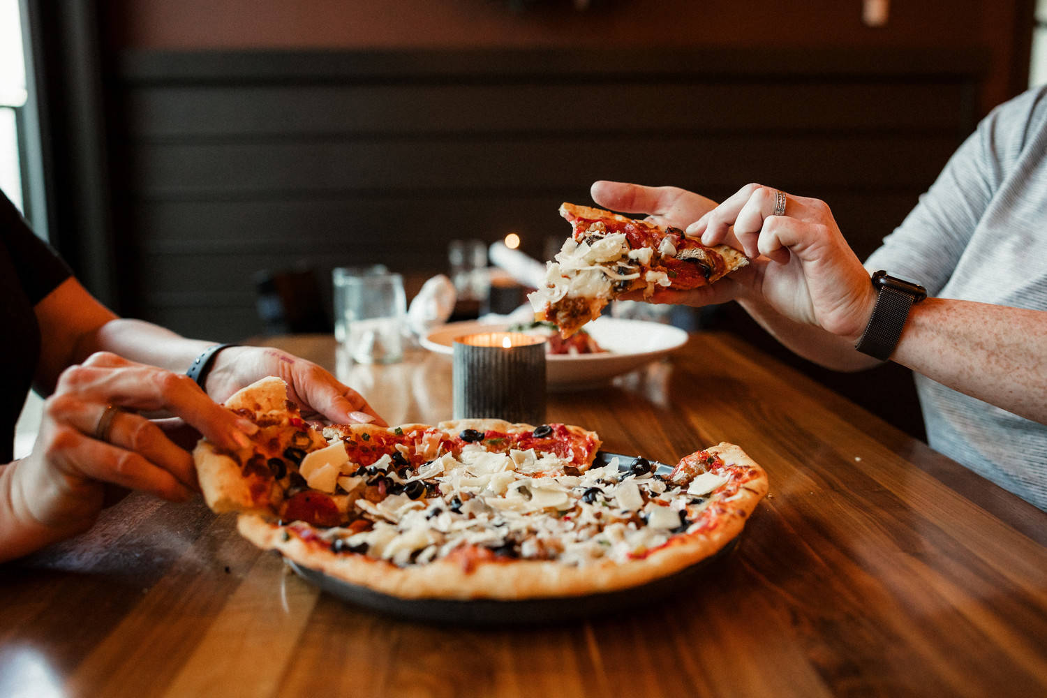 Handmade pizzas